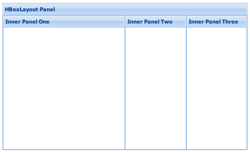 Ext.layout.container.HBox container layout